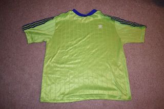 Vintage Mens Adidas Green Large L Trefoil Made In Usa Soccer Shirt Jersey