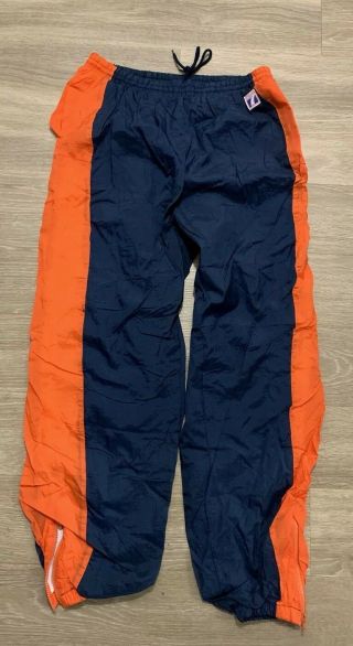 Men’s Extra Large Vintage Detroit Tigers Wind Pants Zipper Ankles Xl Navy/orange
