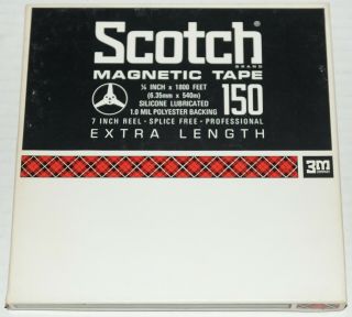 Vintage Scotch 150 Magnetic Reel To Reel Tape 7 " X 1/4 " X 1800 