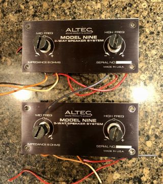 Altec Model Nine 9 Speaker Crossover Control L - Pads Pair