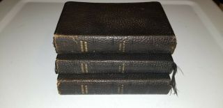 (3) Antique Monsignor Owned Catholic Books In Latin Breviarium Romanum 1902 Holy