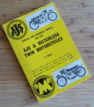 Matchless & Ajs Twins Motorcycle Manaul Book G12 G9 G11 20 30 31 G12cs G12csr 31