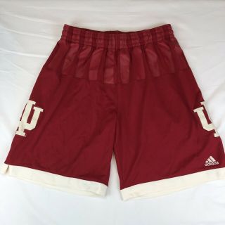 Indiana University Hoosiers Adidas Basketball Shorts Size Xl Crimson & Cream