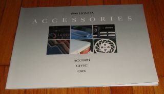 1990 Honda Accessories Deluxe Sales Brochure Crx Civic Accord