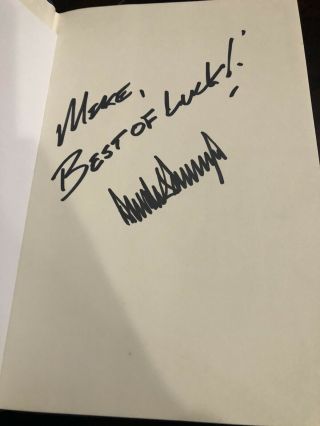 Signed To Mike First Ed.  Autograph President Donald Trump Think Like Billionaire