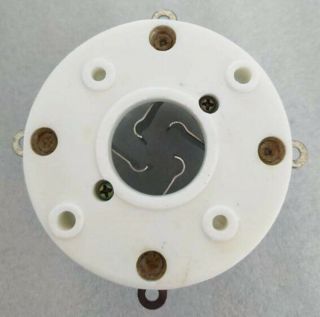 Oem Silver Plated 4 - Pin Ceramic Audio Vacuum Tube Socket For 211 845 805 Gzc4 - 3b