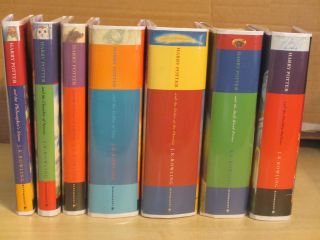 Harry Potter Complete Set,  J.  K.  Rowling,  Bloomsbury,  Hardback,  First Edition 1