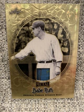 2019 Leaf Metal Babe Ruth Yankee stadium Seat Refractors 1/1 2