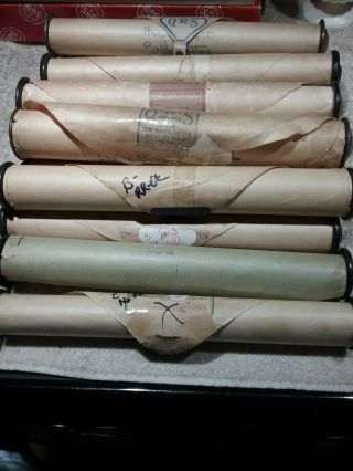 13 Vintage Player Piano Rolls Assorted Artists,  Labels & Song Titles