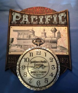 Southwest Pacific Company,  Railway & Steamship Lines Plastic Wall Clock