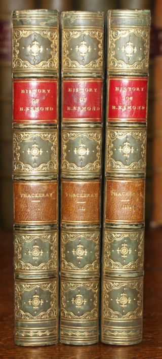 1852 The History of Henry Esmond W M THACKERAY 3 Vols First Edition Fine Binding 2