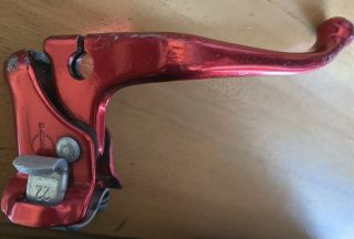 Dia Compe - Right Rear Bent Mx Brake Lever,  Red 1981,  Vintage Old School Bmx