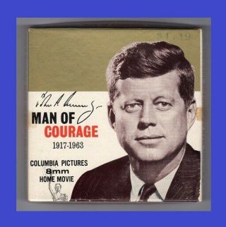 Jfk - President John F Kennedy - Man Of Courage Vintage 8mm B&w Film