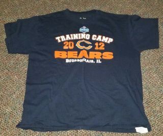Chicago Bears Training Camp Tshirt 2012 Large Will Combine S/h