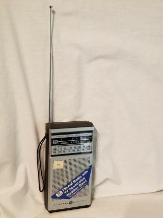 Ge Portable Am/fm Radio Tv Sound 24 Hr.  Weather Model 7 - 2934a Tag G3