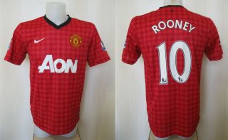 Manchester United 10 Rooney 2012/2013 Home Size M Soccer Shirt Jersey Football