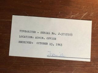 Ss United States Checked Out Ship Typewriter Receipts With Serial,  Signed Too