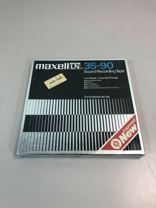Maxell 35 - 90 Ln Low Noise Sound Recording Tape 7” 1800 Ft.  Reel