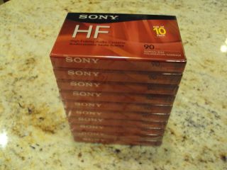 Sony 10 Pack  Blank Audio Cassette Tapes " Normal Bias " 90 Minute