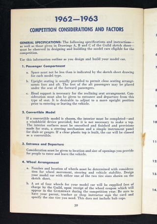 1962 Fisher Body Craftsman ' s Guild Designing & Building A Model Car Booklet 2