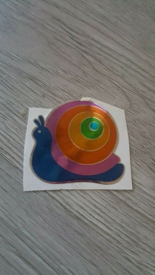 Vintage Stickers 80 ' s Hambly Rainbow Snail Mylar Foil 2