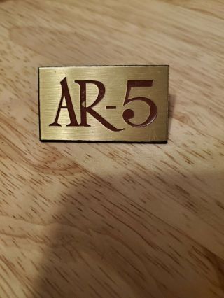 Acoustic Research Ar - 5 Speaker Brass Badge Logo