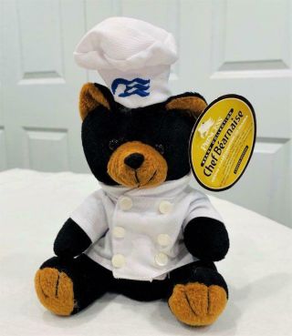Princess Cruise Line Chef Bearnaise Stuffed Beanie Bear Limited Edition