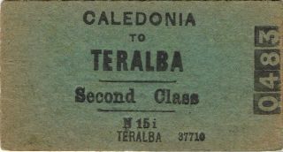 Railway Tickets A Trip From Caledonia To Teralba By The Old Nswgr And The Smr
