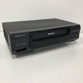 Phillips Vcr 4 Head Hi - Fi Vhs Player Recorder Fully (no Remote) Fast Ship