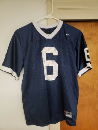 Nike Penn State 6 Navy Blue Football Jersey Boys Medium 12/14