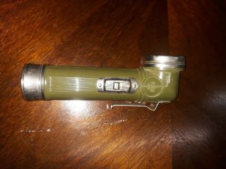 Vintage Official Boy Scouts Of America Bsa Flashlight Right - Angle Metal 1950 