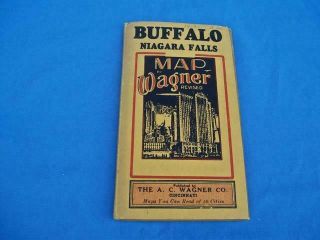 Vintage Buffalo Niagara Falls Map A.  C.  Wagner Co.