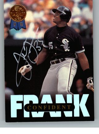1993 Leaf Frank Thomas Confident Autograph Auto 4 Frank Thomas 59/250