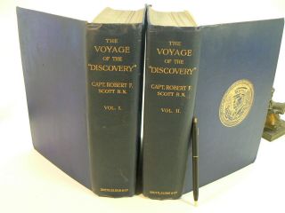 Capt.  Robert F.  Scott Voyage Of The Discovery 1905 2 Lrg Vols Color Plates