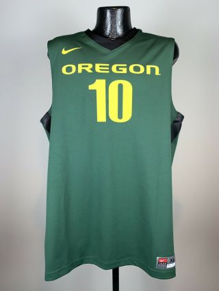 Men’s Nike Oregon Ducks Green 10 Polyester Basketball Jersey Xl