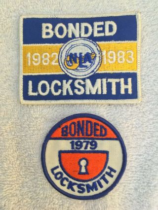 Vintage 1979,  1982 - 1983 Locksmith Embroidered Patches