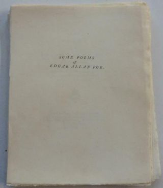 Pear Tree Press James Guthrie Some Poems Of Edgar Allan Poe 1 Of Only 150 Copies