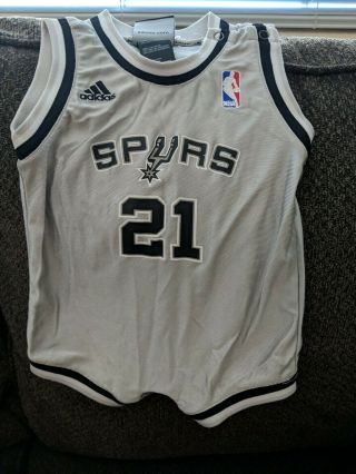 Nba San Antonio Spurs Tim Duncan Infant Jersey Bodysuit One - Piece (12 Months)
