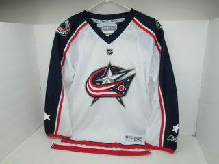 Youth Reebok Official Nhl Licensed Columbus Blue Jackets Jersey Shirt L/xl Good