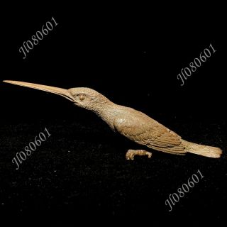 Collectible Chinese Pure Solid Copper Handwork Old Vintage Hummingbird Statue