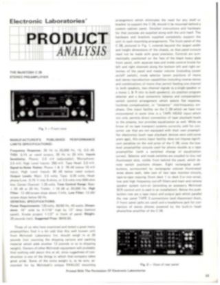Mcintosh C 28 Preamplifier Lab Report Brochure 1976 2