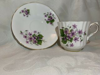 Vintage Duchess Fine Bone China Tea Cup & Saucer Set England Floral With Stand