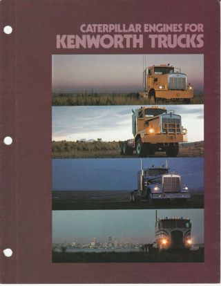 Caterpillar Engines For Kenworth Trucks Brochure