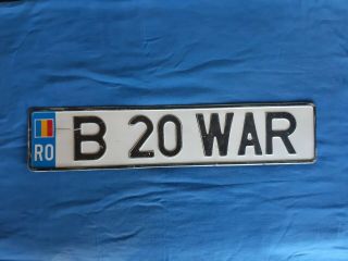 License Plate Romania Bucuresti B 20 War