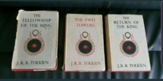 Jrr Tolkien Lord Of The Rings Trilogy Books 1st Edition (5th 3rd 5th Impression