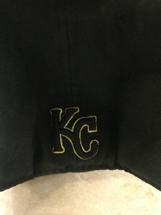 MLB Kansas City Royals Black & Yellow Era Fitted Hat 7 3/8 E2 2