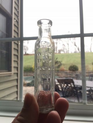 Vintage Bumstead’s Worm Syrup Bottle - C.  A.  Voorhees,  M.  D.