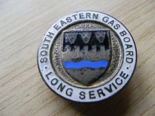Vintage South Eastern Gas Board Long Service 1928 - 1953 Enamel Badge