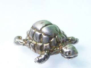 Vintage 925 Sterling Silver Sea Turtle Tortoise Speed Charm 1.  5g J211