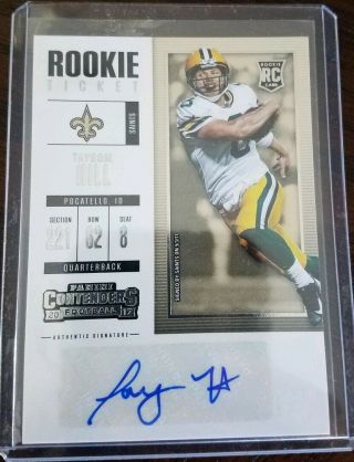 2017 Contenders Auto Taysom Hill Rookie Ticket Autograph